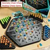 Hot! Geometry Chain Chess Puzzle Triangle Chess Desktop Game Rubber Band Training Family Interaction Exercise Thinking Toys Gift 1