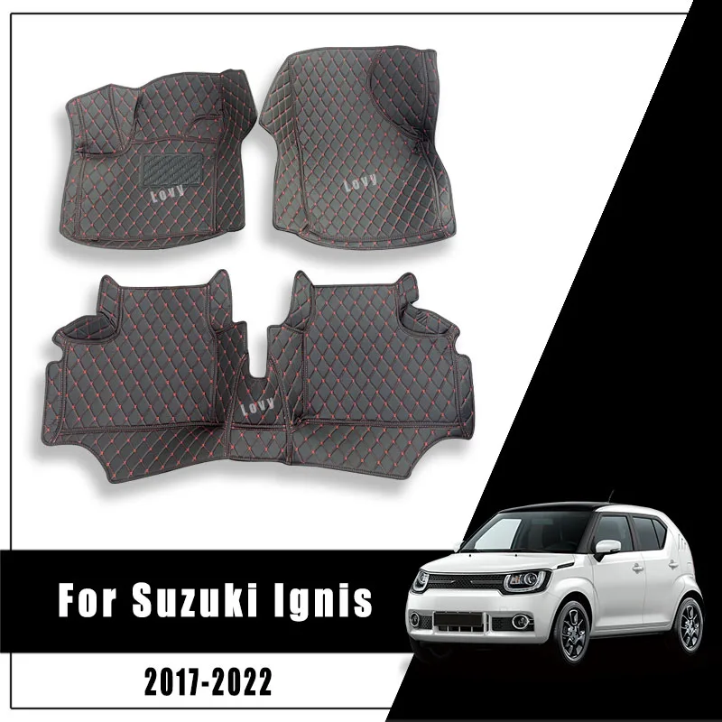 

Коврики на заказ для Suzuki Ignis 2022 2021 2020 2019 2018 2017, водонепроницаемые автомобильные коврики, накладки на ножки, аксессуары, чехлы для интерьера