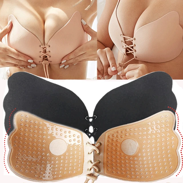 Sexy Seamless Self Adhesive Fly Bra Strapless Push Up Bra Wireless Stick  onLingerie Invisible Silicone Women Bra for Women Girl - AliExpress