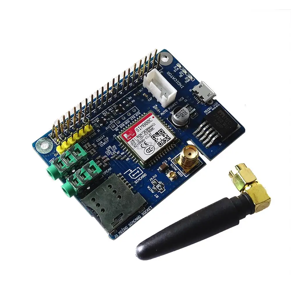 SIM800C GSM GPRS Module Quad-band Development Board with SMA Antenna ...