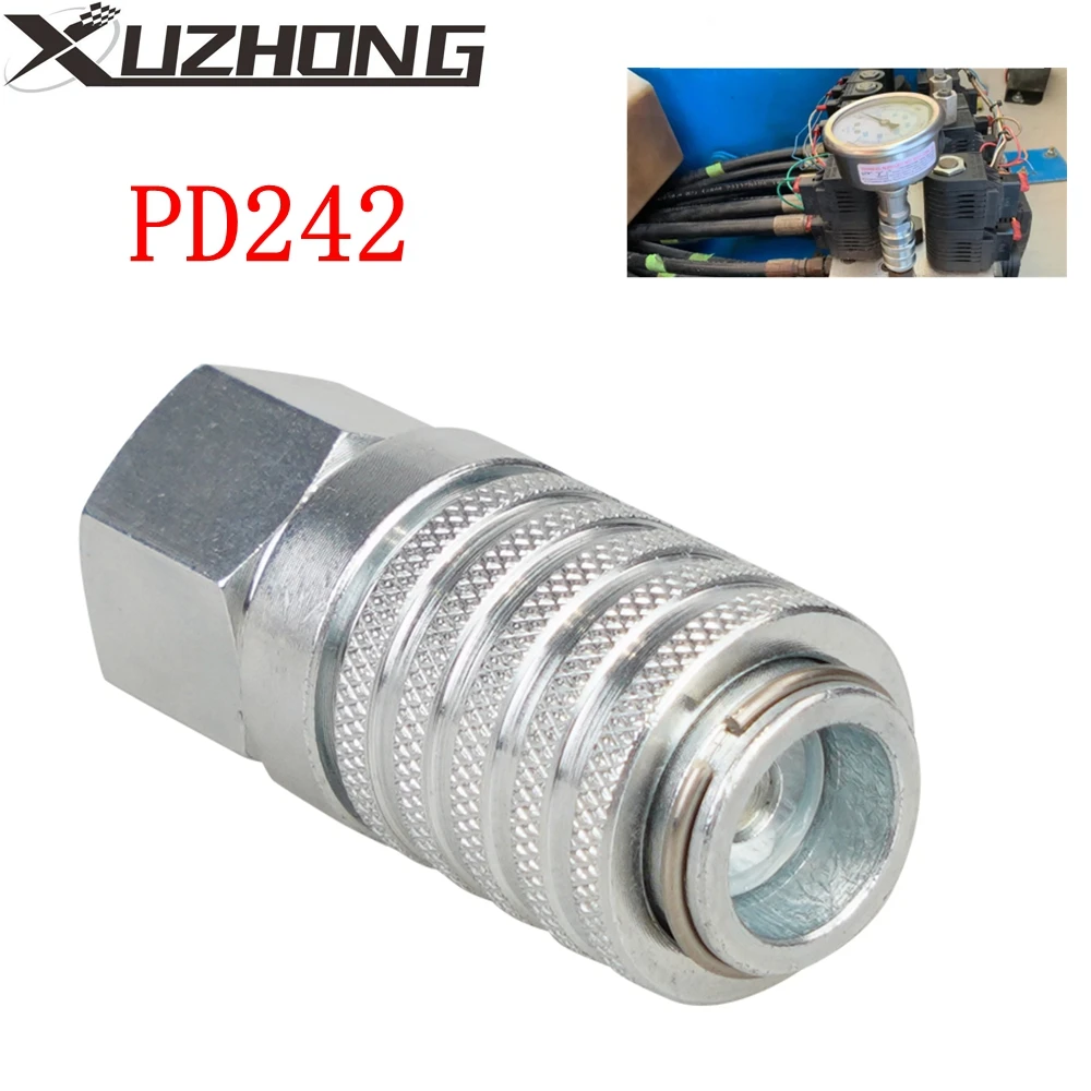 

PD242 Hydraulic Test Port and Diagnostic Equipment Quick Connect Coupler With Female Pipe Thread 1/8" Body Size 1/4"-18 NPTF