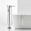 Floor Standing Bathtub Faucet Brass Bath Faucet Independent Cold and Hot Water Shower Faucet Tub Mixer Tap Handshower Mixer 1