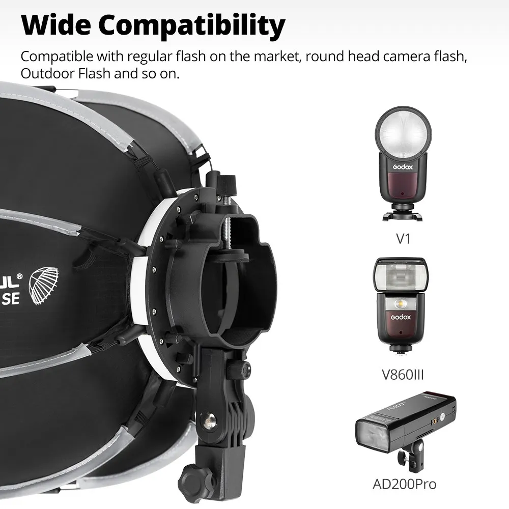 Portable Octagon Umbrella Softbox + Honeycomb Grid for V1 AMBITFUL PF30/PF40 30cm /40cm