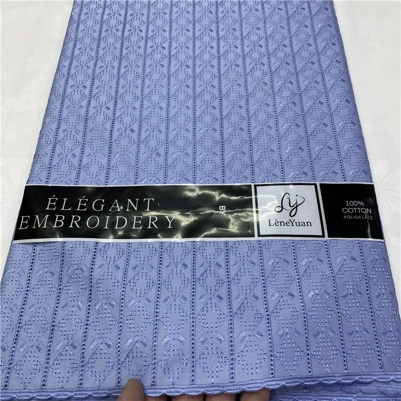 

5 ярдов, нигерийская 100% хлопчатобумажная полированная ткань, Высококачественная швейцарская вуаль, кружевной материал для мужчин, Дубайский стиль 14L362813