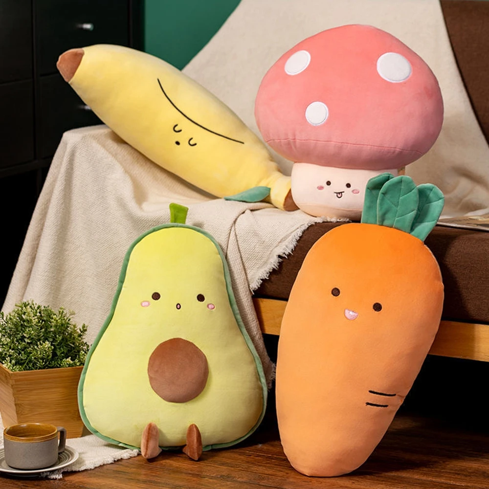 Avocado Banana Carrot Mushroom Plush Toy Throw Pillow Sleeping Doll Bed Sofa Cushion Cute Doll Birthday Gift Girl Boy New idea дезодорант deonica for teens avocado girl для девочек спрей 125 мл