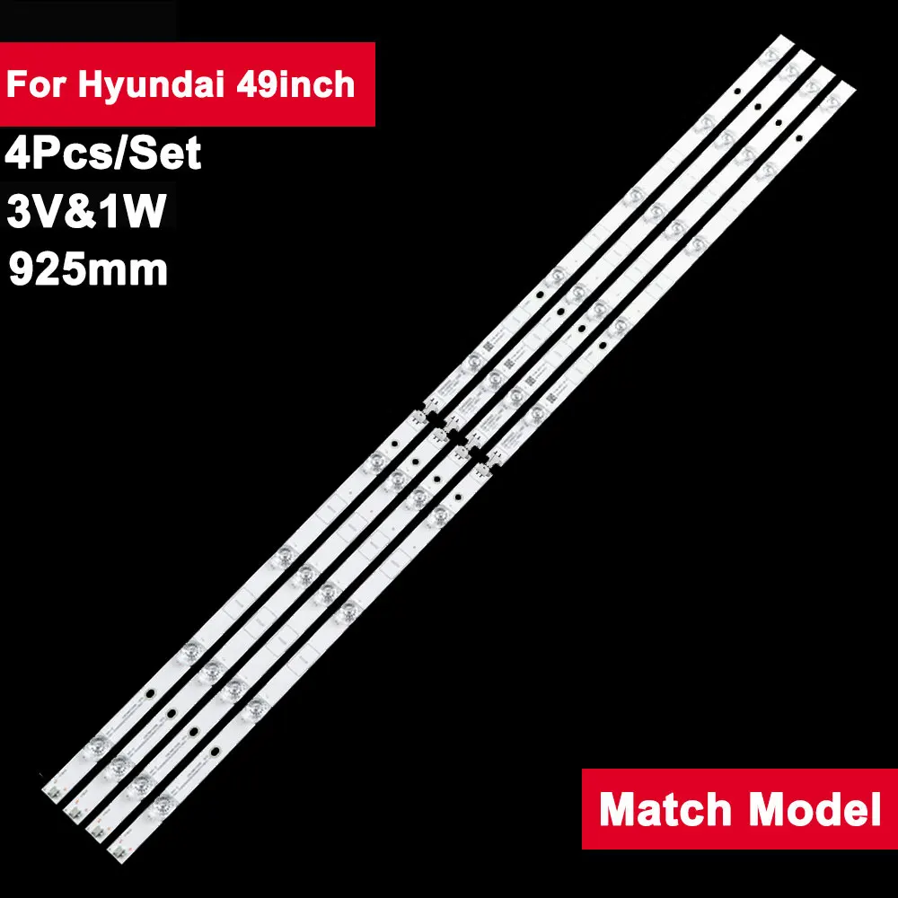 

3V Square Lens 4Pcs 925mm Backlight Led Tv Repair Parts for Hyundai 49inch CRH-ZG49G6000303009047C1 LB-C490F18-E5S-H-G01