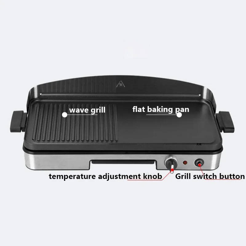 Griddle electric griddle teppanyaki commercial household grilled steak machine desktop griddle Korean frying pan electric griddle