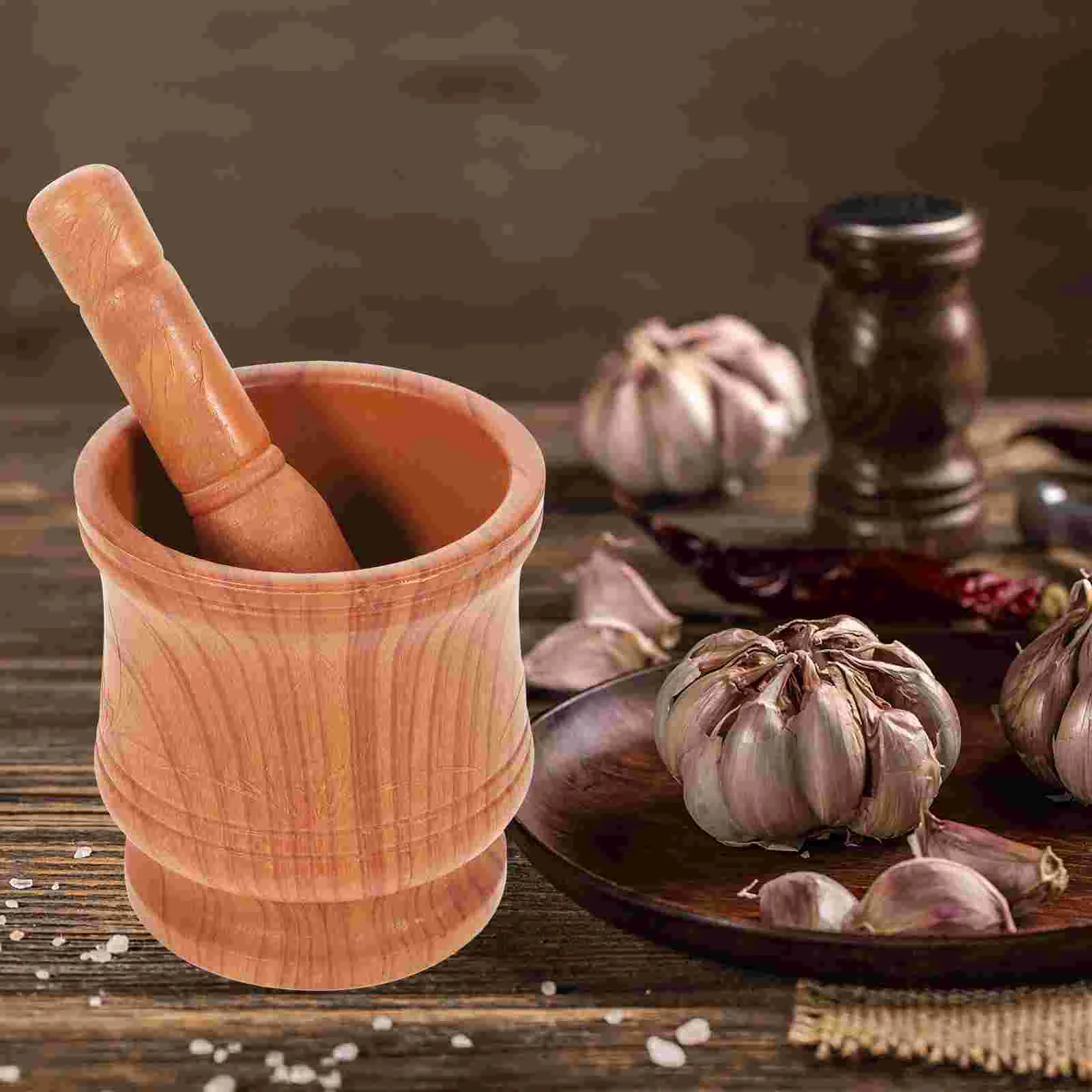 Pestello E Mortaio Pesto Schiacciapatate Ciotola Per Macinare Aglio Pepe Spezie Pillola Portatile