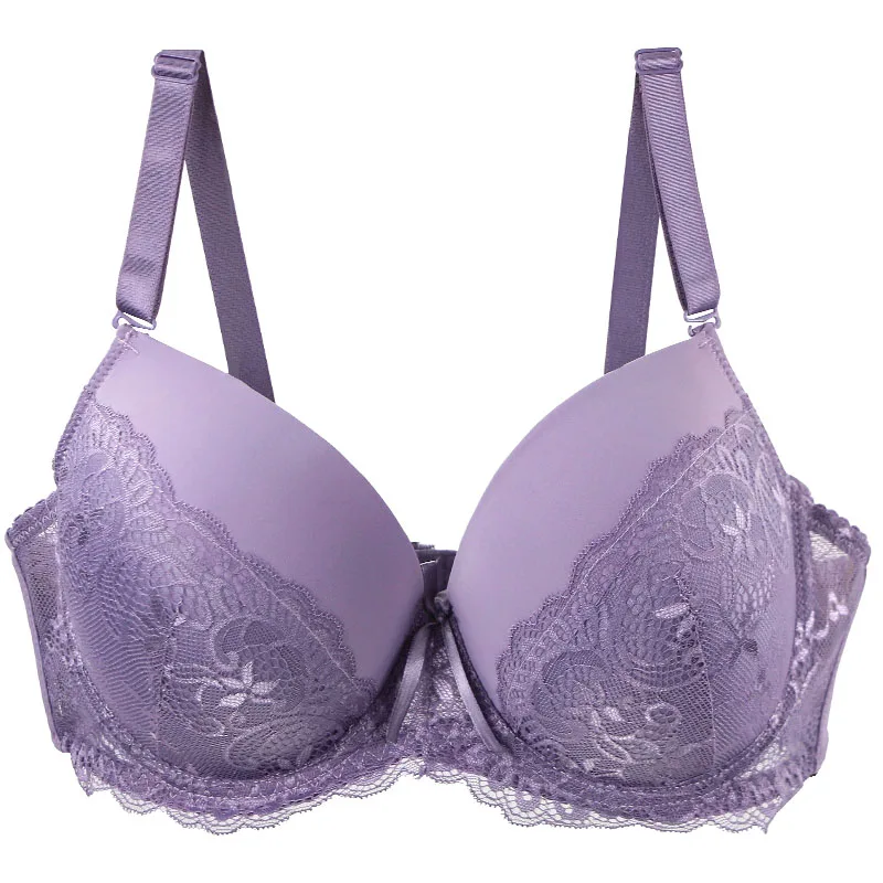 Nouvell Seamless Sexy Lace Bras For Women Push Up Purple Black Red Beige Green White BCDE Cup Undrwear Plus Size Linger 1