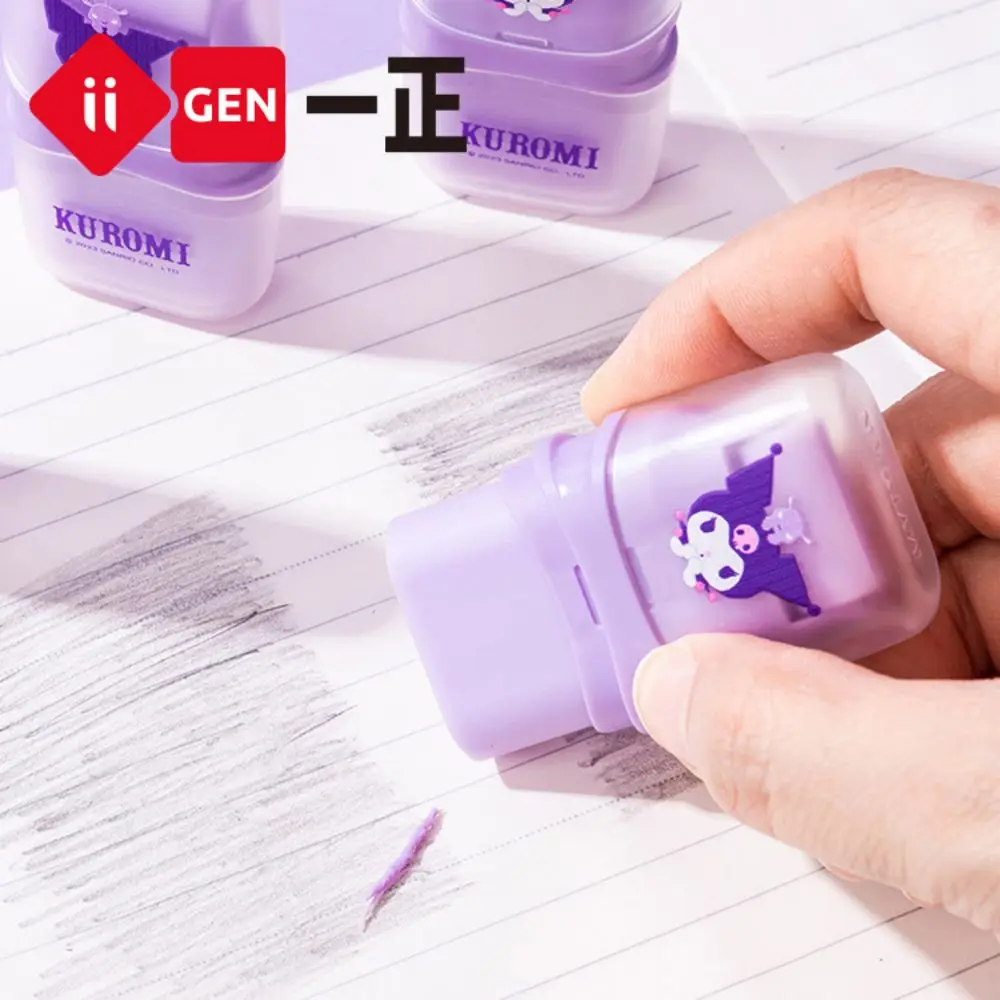 iigen 2in1 Roller Eraser Sanrio Fun Roller Eraser Cute Kawaii Rubber Stationery School Supply 1pcs