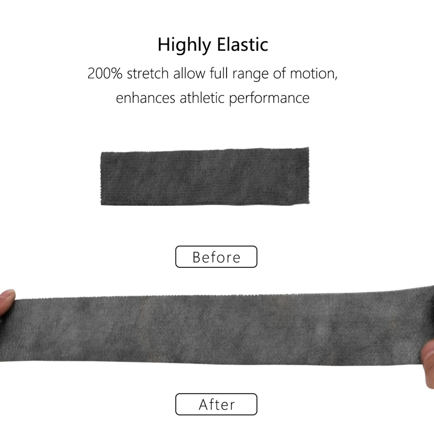 Black Bandages Set Self-adhesive Gym Sport Protection Relief Pain Proof 4pcs Sizes Football Pet Ankle Wrist Support First Aid