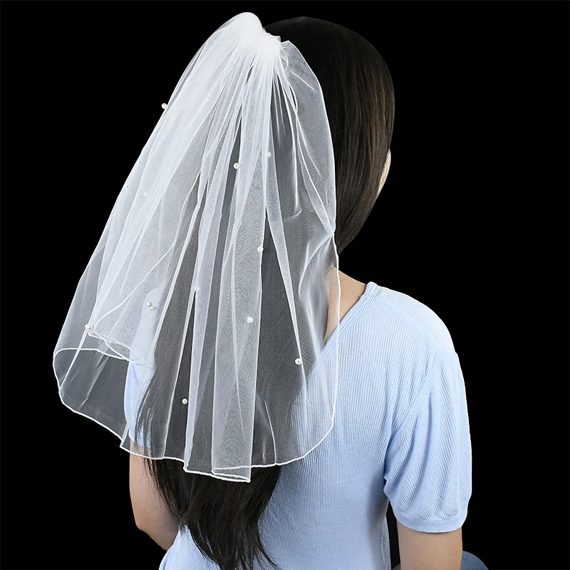 

1pc Bridal Veils Soft Mesh With Comb Wedding Party Bride Hair Accessories Bachelorette Hen Party Decoration Supplies