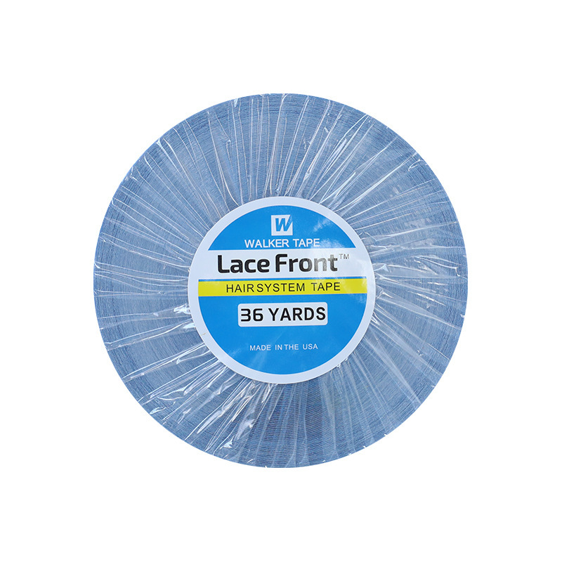 1 Roll 0.8 cm 36 Yards Super Hair Blue Tape Double-Sided Adhesive Tape for Hair Extension/Lace Wig/Toupee