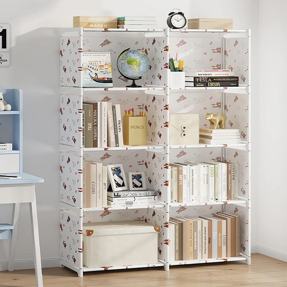 Storage Rack Stackable Multi-layer Portable Bedroom Book Organizer