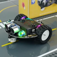 Microbit-Kit de voiture Mini Robot intelligent V2, ensemble électronique, suivi de ligne, évitement d'obstacles, support, pigments chirurgie tionnels, éducation STEM 6