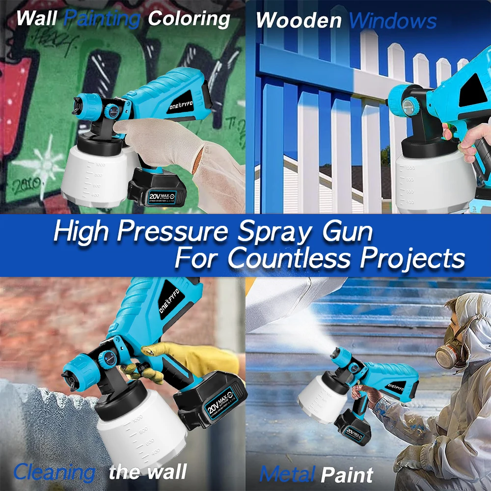 Spray gun for painting ceiling walls 1000 ml 400/600 W