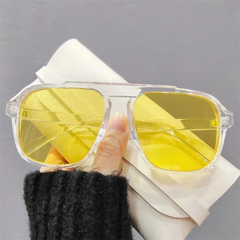 Men's Vintage Oversized Sunglasses - Classic Sport Design with UV400 Protection