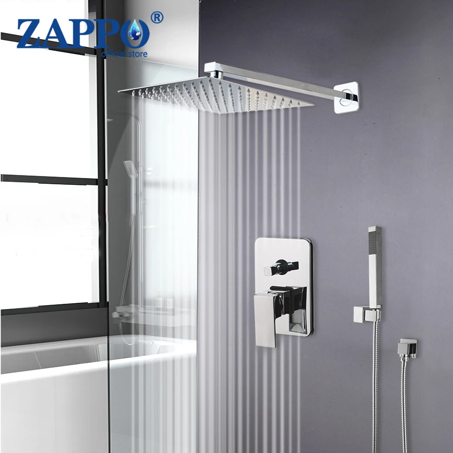Bathroom Shower Set Bath Shower Faucet Mixer Rainfall Head Handshower Systerm Bathtub Tap Wall Mounted