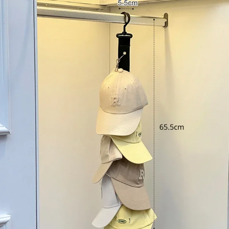 Hanging with Hook with Metal Clips for Hat Storage Caps Hanger Golf Hats Collections Stand Rack Baseball Cap Organizer Hook 1PCS