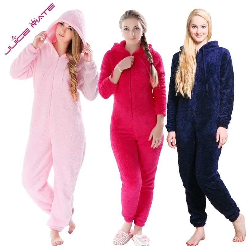 Winter Warm Pyjamas Women Plus Size Sleepwear Girl Kigurumi Stitch Pajamas Jumpsuits Plush Fleece Pajamas Sets Adults