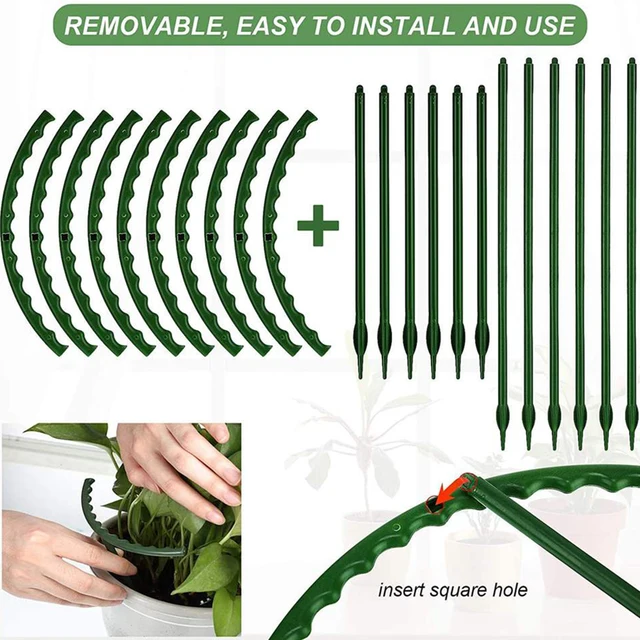 1/6 db Műanyag Növényi Tartóhalom Virágok Üvegházhatású Elrendezés Félkör Rögzített Tartó Beltéri Mászó Zárójel - Image 4