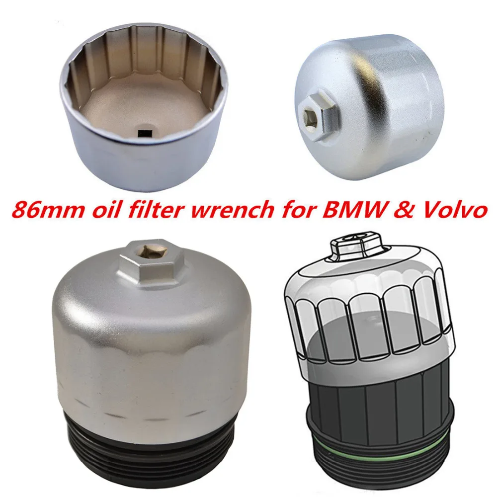 Chuang Qian Oil Filter Wrench Car 86mm Cartridge Style Housing Cap Removal Tool For BMW X1/X3/X4/X5/X6 M1/M2/M3/M4/M5/M6 Z4 oil filter wrench