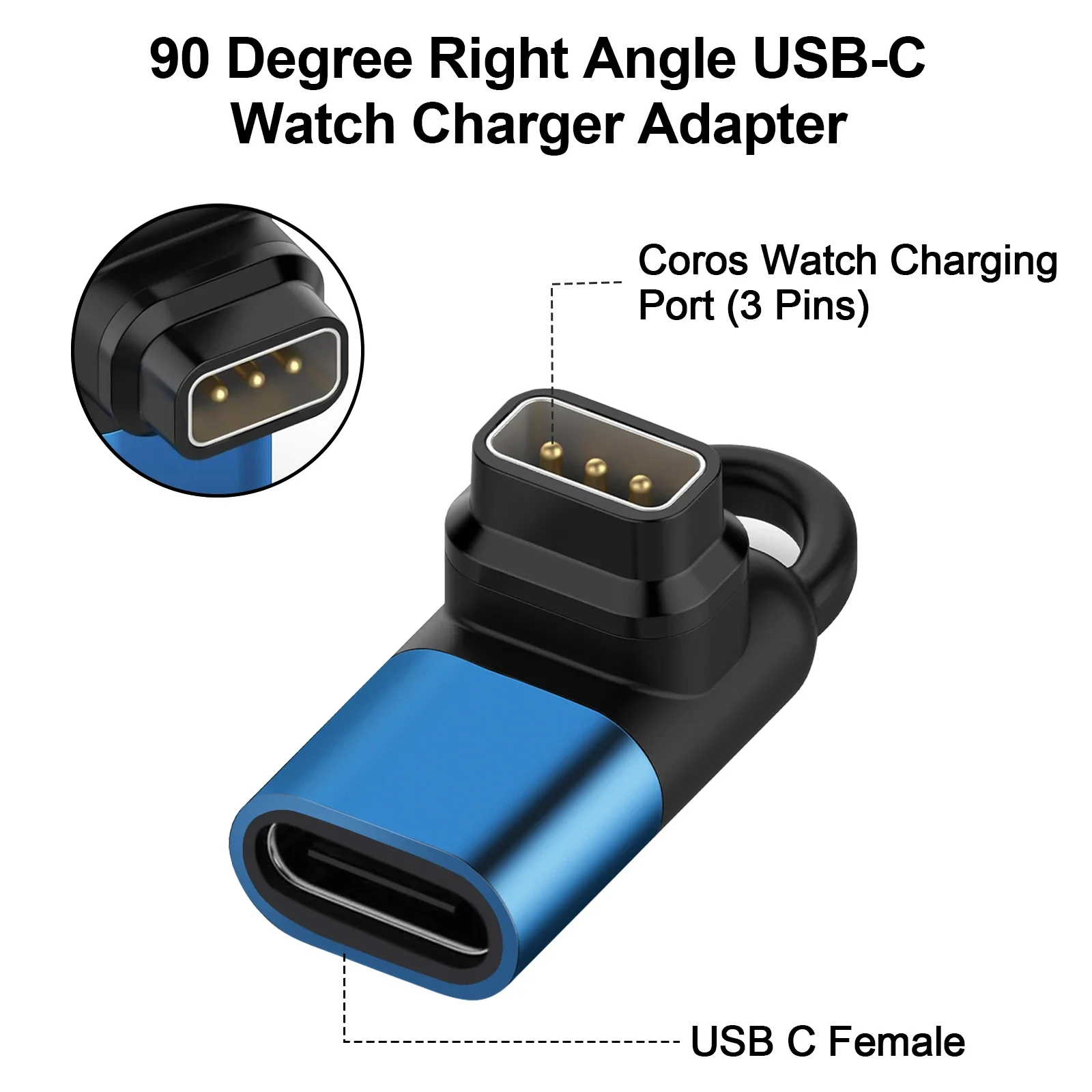 Universal USB-C 90 Degree L-Shape Charging Adapter