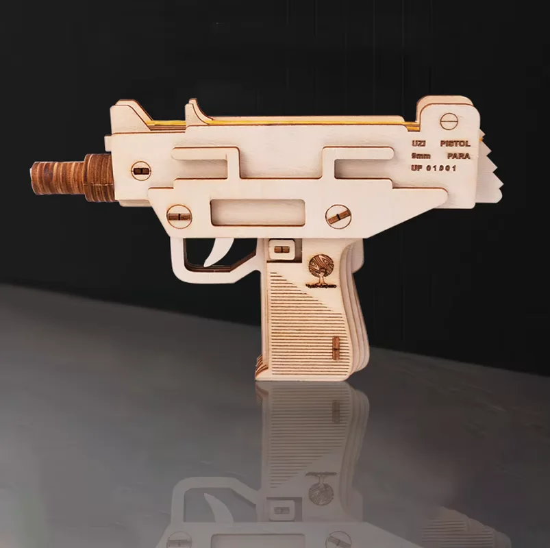 3D Puzzle Wood Assembly Model DIY Karambit Montage Toys Mini Small Pistol Toys Claw Knife Safety Knives Boys