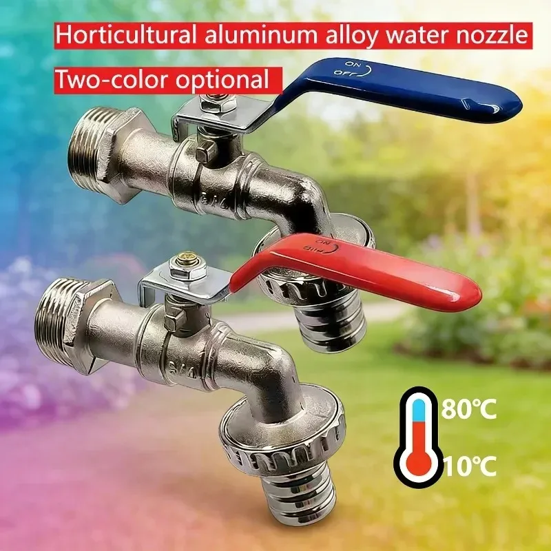 3/4-Zoll-1-Zoll-Gartenhahn aus Zinklegierung – Multifunktionaler Außenhahn zum Gießen, Autowaschen und für den Küchengebrauch