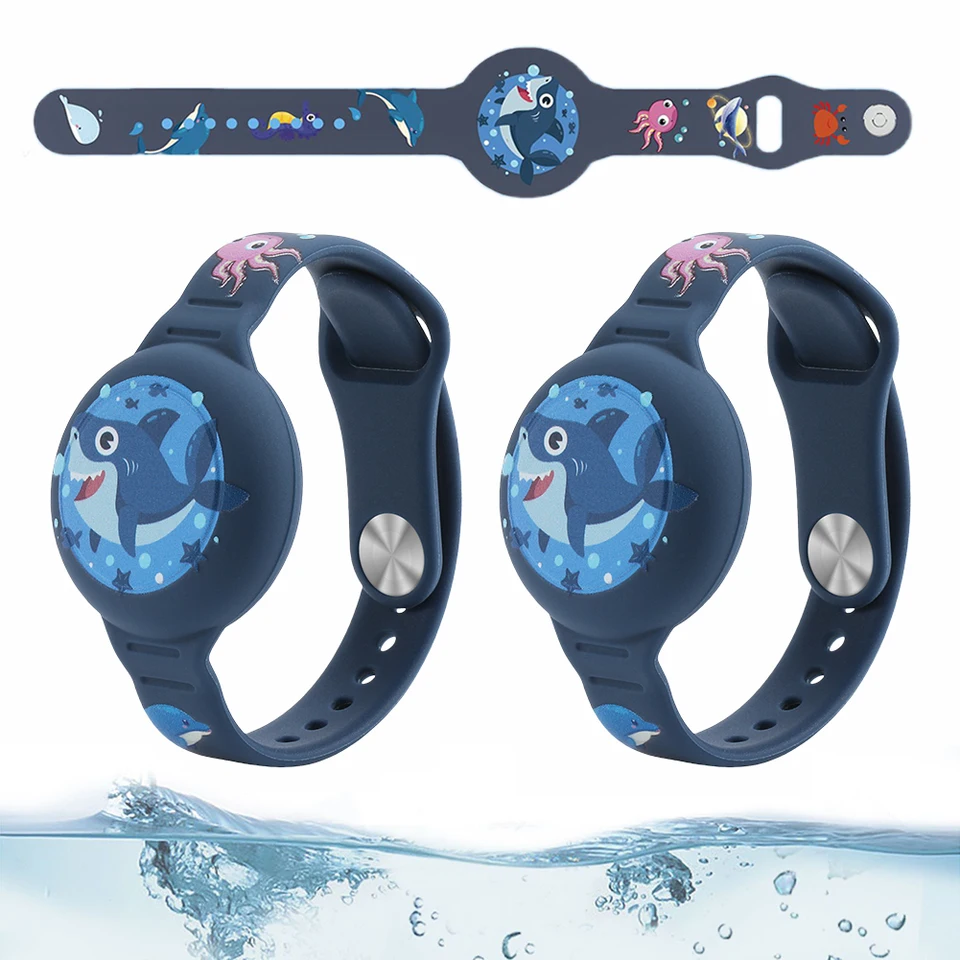 Waterproof Cartoon Silicone AirTag Bracelet for Kids