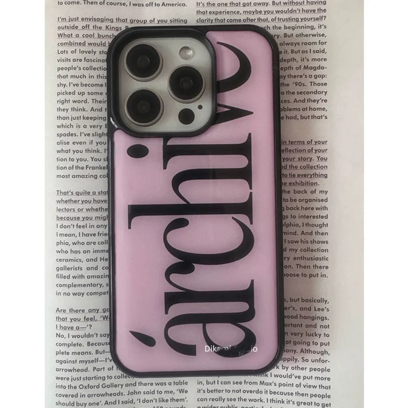 รูปสินค้า เคส iPhone ลายอักษร ผิววาว สวยเก๋ ใส่ได้หลายรุ่น