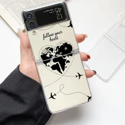 Whimsical World Map Phone Case - Vibrant Foldable Hard Cover Protector Gift - Galaxy Z Flip 6 (B1)