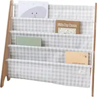 Kids Bookshelf – 4-Tier Sling Book Rack Storage - Kids Room Book Shelves, Nursery 2