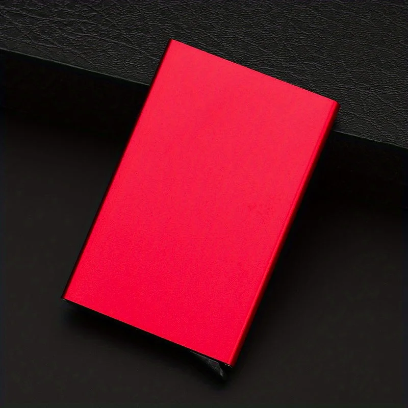 Anti-theft ID Credit Card Holder Porte Carte Thin Aluminium Metal Wallets Pocket Case Bank Women Men Credit Card Box