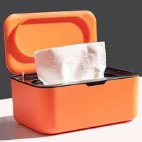 Portable Tissue Storage Box with Lid Dustproof Cover  for Wet Wipes Dispenser Home Office Mask Storage Box Sealed Organizer 1