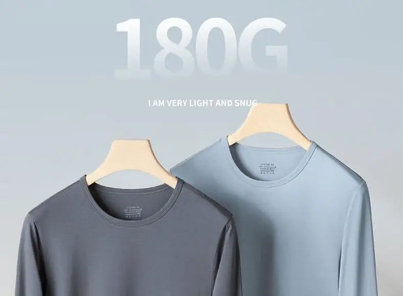 youpin Thermal underwear men's round neck cotton pants sweater bottoming thermal underwear set winter