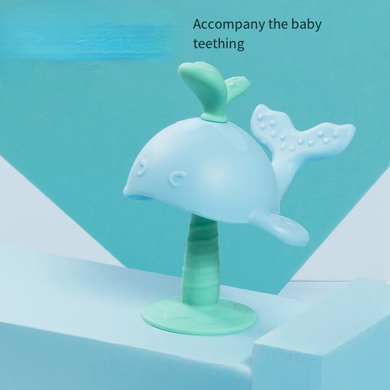 

Baby Pacifier Kids Teething Silicone Cartoon whale Newborn Dental Care Gums Anti-eating Hand Molar Stick Baby Accessories