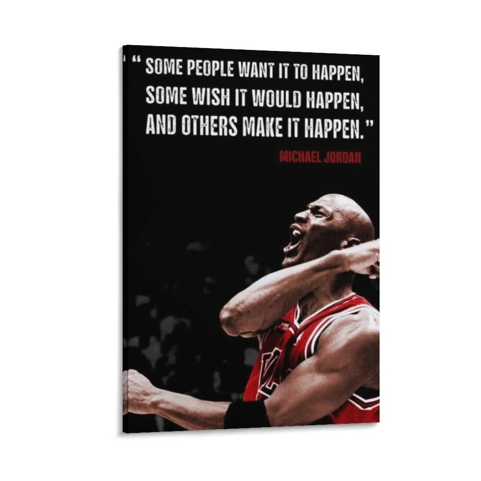 

some people want it to happen, some wish it would happen, and other make it happen Canvas Painting anime figure wall decor