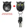 New Scary Night Owl Magnetic Key Hooks Adhesive Hold Keychain Key Hanger Will Open Eyes Wall Decorative Hook For Kitchen Home 5
