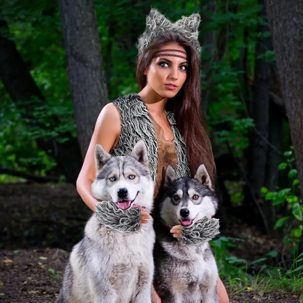 Orecchie Da Lupo Mannaro Costume Halloween - Accessorio Gatto Animale