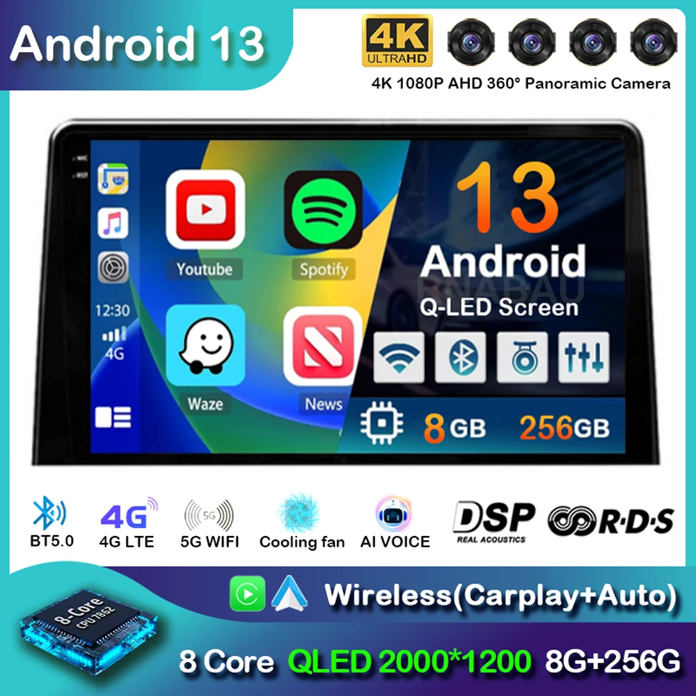 Android 13 Carplay Autoradio Per Citroen Berlingo 2019 Peugeot Partner Rifter 2020 Per Opel Combo Multimedia Player Audio Stereo