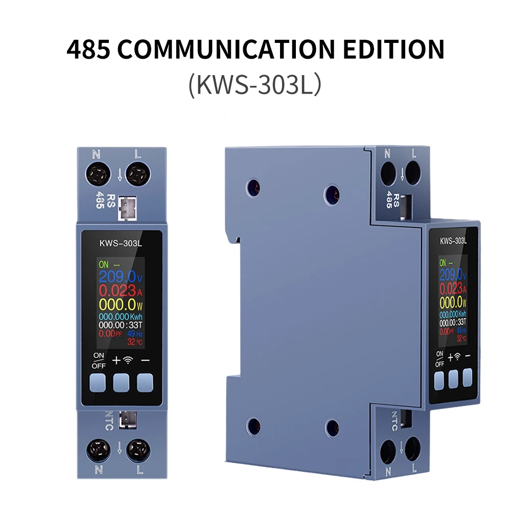 Compact 0.96 TFT Screen Smart Switch with WiFi and Energy Monitoring