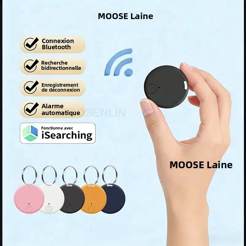 Localizzatore Bluetooth Smart Tracker, compatibile con iOS e Android, dispositivo anti-smarrimento per chiavi, portafoglio, bagagli, animali domestici._voghion.com
