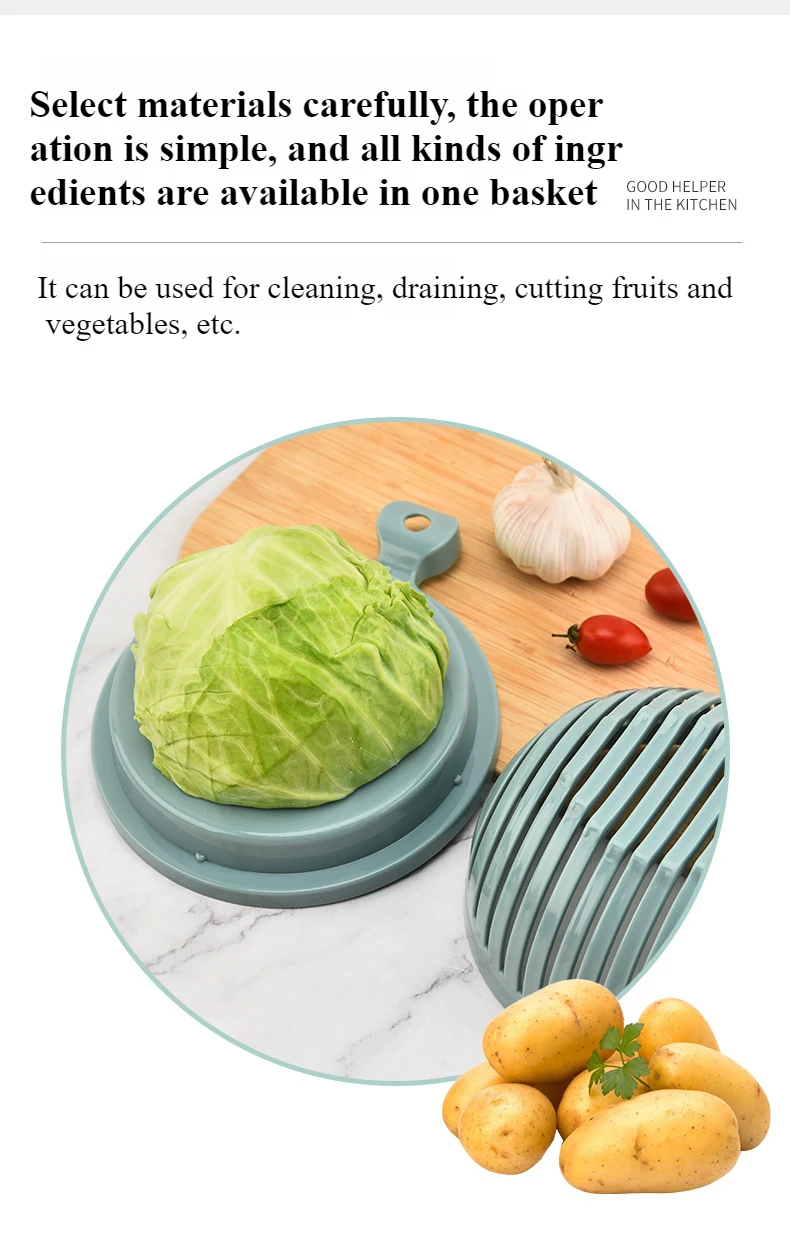 Fruit and vegetable cutting bowl, salad chopper, fruit and vegetable slicer, kitchen gadgets