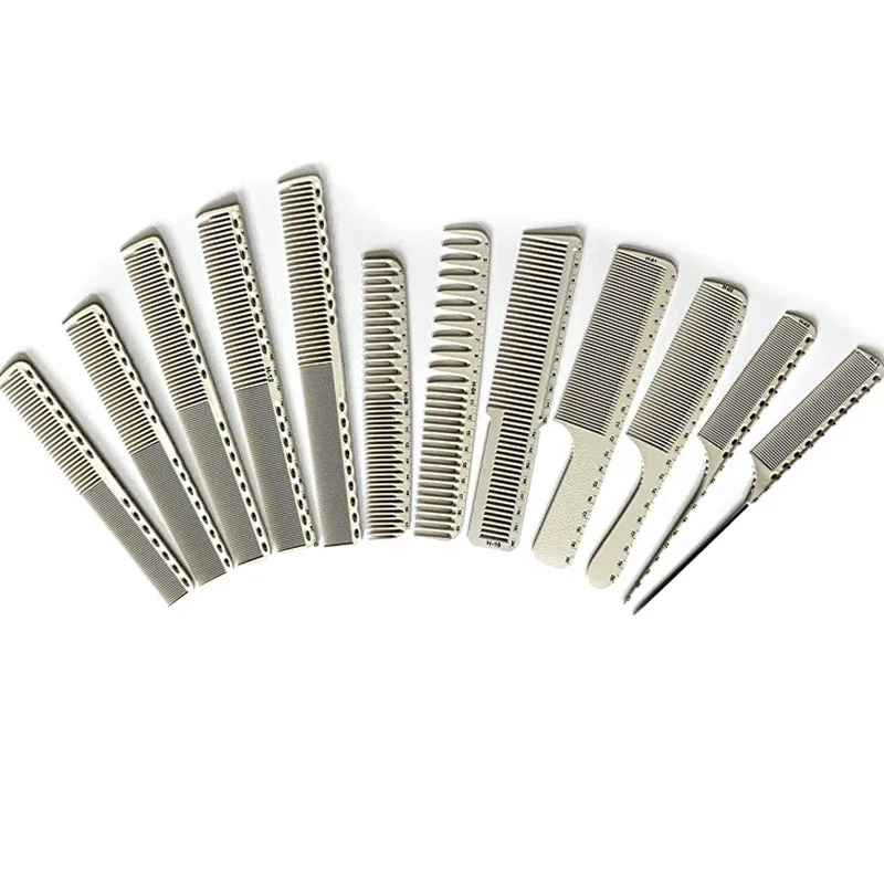 Hair Comb Double-sided Laser Scale Hairdressing Anti-static Hair Cutting Salon Haircut Non-slip Handle