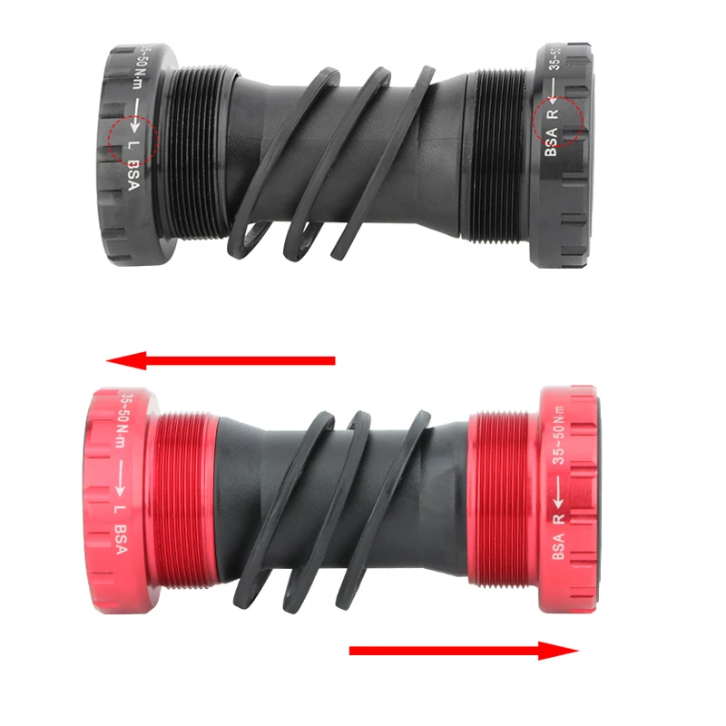 MEROCA Bicycle Bottom Bracket 68/73MM Threaded Bottom Bracket Mountain Bike Bearing MTB Sealed Bearing Crankset BB Accessories bicycle bottom bracket