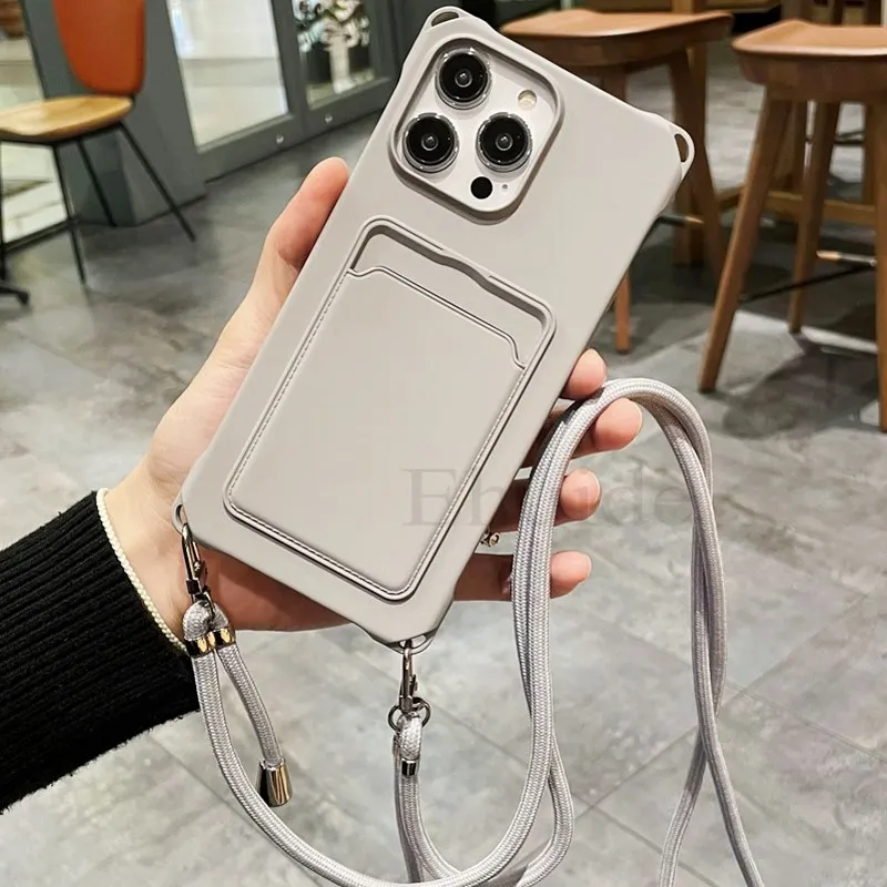Custodia Per IPhone 13 Pro Max Con Cinturino A Catena: Cover In TPU Flessibile Viola, Resistente Agli Urti, Con Cordino Da Polso - 2