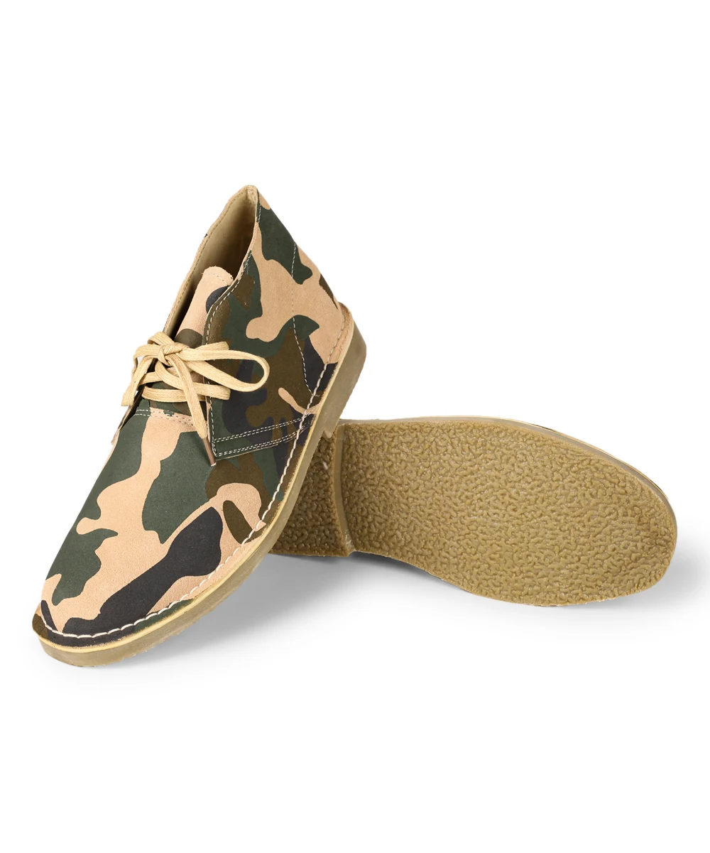 TMA EYES  Camouflage Cow Suede Leather Men's Desert Boots With Pigskin Lining For Outdoor 5