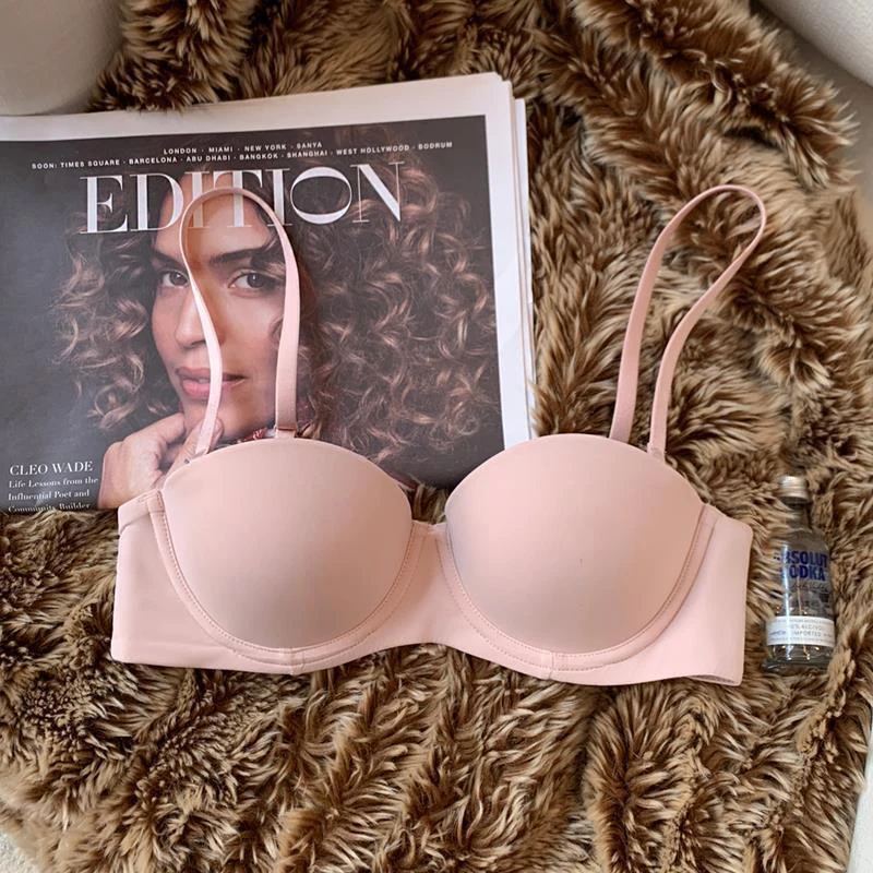 Summer Sexy Women's Bra Simple Soft Thin Pad Bralette Invisible Brasiere Sexy Lingerie Seamless Bras 2024 New Push Up Underwear 2