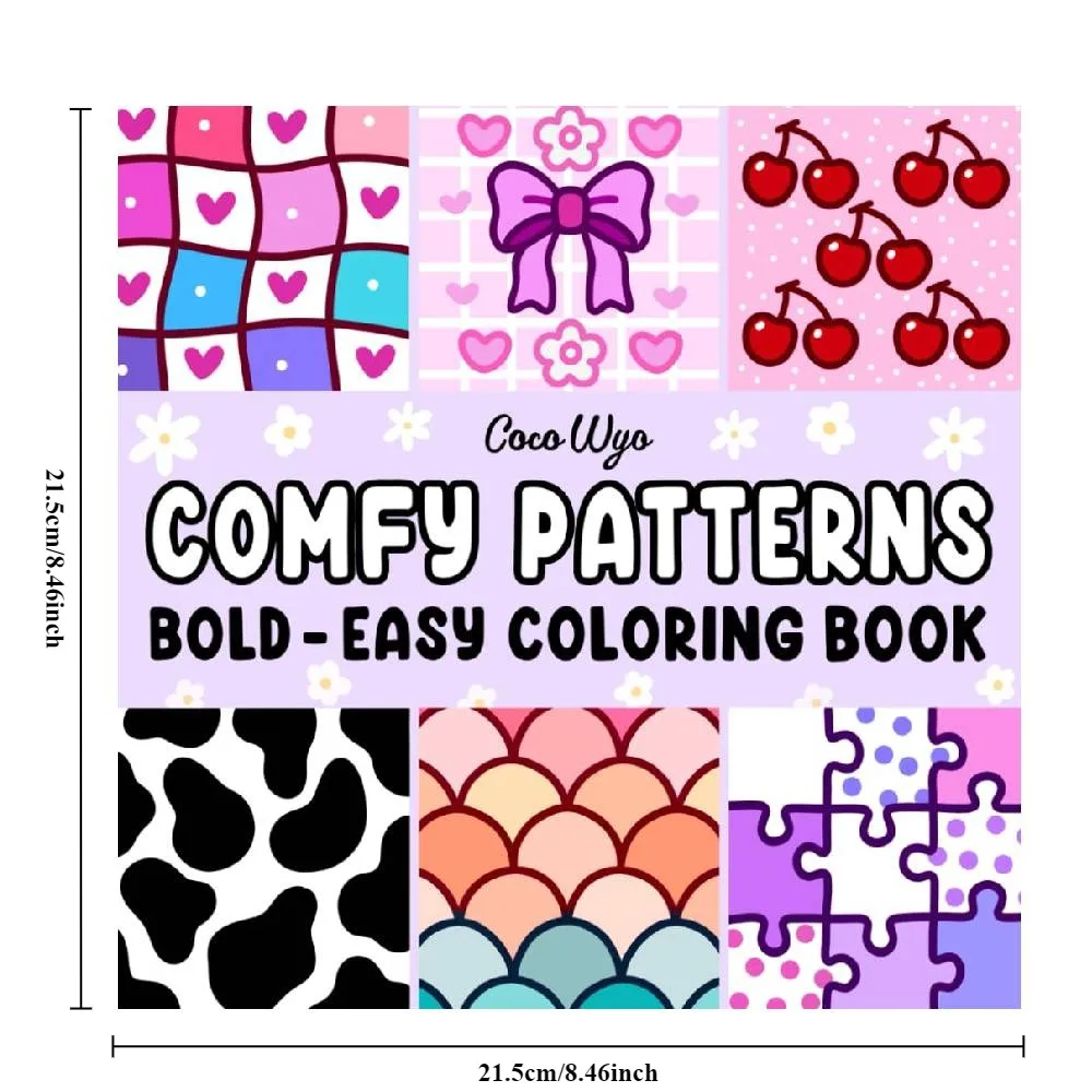 Comfy Patterns: Coloring Book for Relaxation Featuring Lovely Cozy Pattern and Mandala Paperback 2